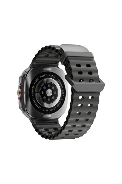 porodo 1.43" AMOLED Voyager Smart Watch Rugged Black Dial with Orange Ocean Band