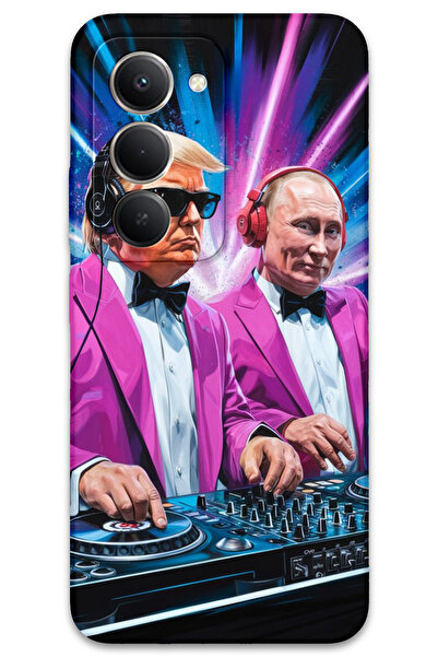 MRCİLETİSİM غطاء خلفي لهاتف Xiaomi Redmi 15 5G بنمط HD مطبوع - دي جي ترامب بوتين