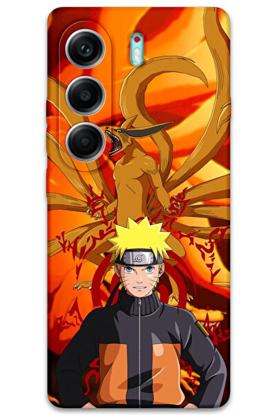 MRCİLETİSİM غطاء خلفي لهاتف تكنو كامون 40 4G بنمط HD مطبوع - ناروتو