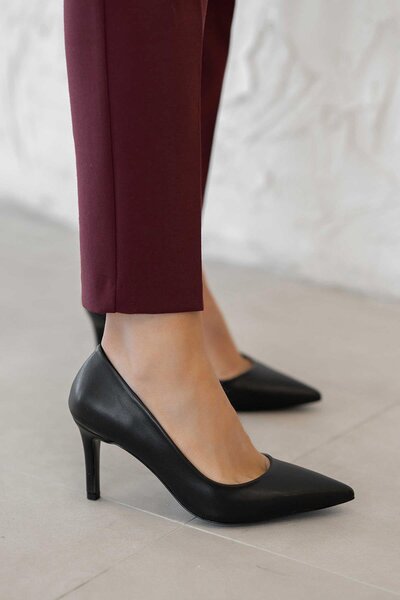 Parponi Piva women's leather stiletto black