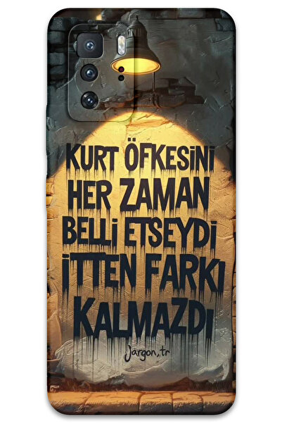 MRCİLETİSİM غطاء خلفي لهاتف Xiaomi Poco X3 GT بنمط HD مطبوع - غضب الذئب