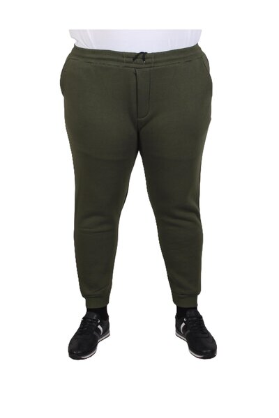 MocGrande Large Size 3Ip Classic Sweatpants 22515 Khaki