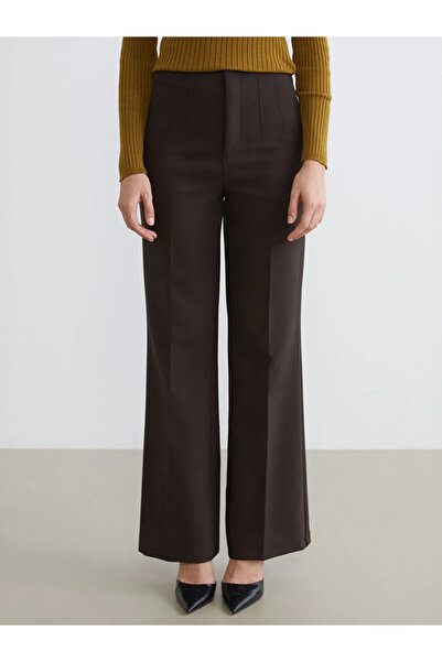 LC Waikiki LCW Vision Kahverengi Dar Fit Geniş Paça Kadın Pantolon
