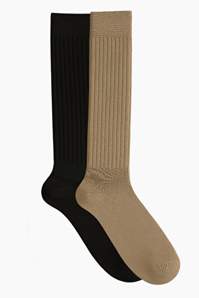 COTENCONCEPT 2 Pieces of Basic Thick Cotton Blend Over-The-Knee Socks