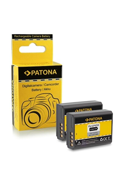 Patona Pack of 2 LP-E10 Batteries for Canon EOS 1100D / EOS Rebel T3 - 860 mAh