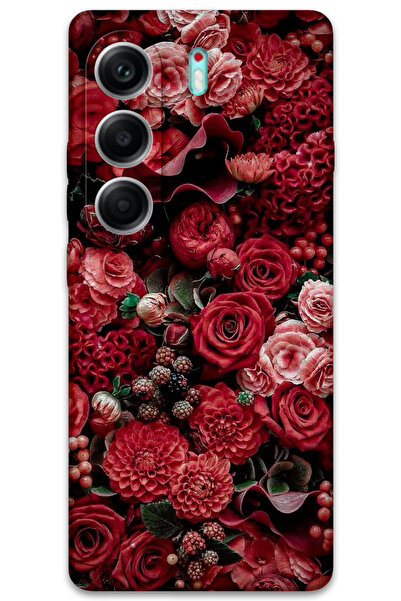 MRCİLETİSİM غطاء خلفي لهاتف تكنو كامون 40 برو بنمط HD مطبوع - ورود