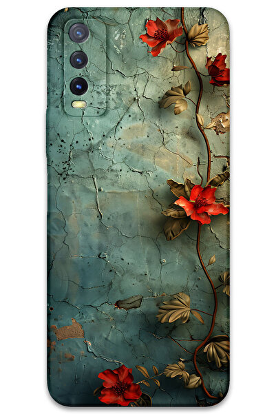 MRCİLETİSİM غطاء خلفي لهاتف Vivo Y20 / Y11S بنمط HD مطبوع - زهرة اللبلاب