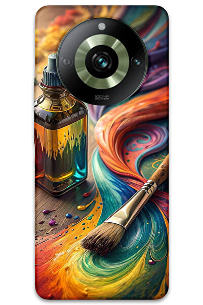 MRCİLETİSİM غطاء خلفي لهاتف Realme 11 Pro Plus بنمط HD مطبوع - لوحة فرشاة