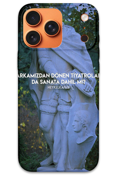 MRCİLETİSİM غطاء خلفي لهاتف iPhone 17 Pro بنمط HD مطبوع - مسرح دوار