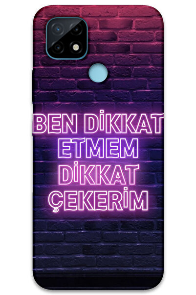 MRCİLETİSİM غطاء خلفي لهاتف Realme C21 بنمط HD مطبوع - انتبه إلى أنا