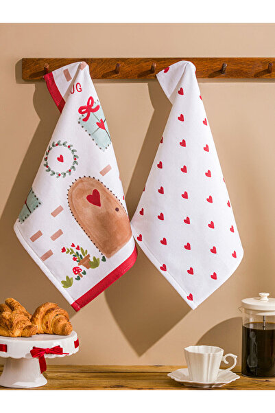 LC Waikiki Sparkling Choices from Shining Store |   Printed Drying Cloths 2-Pack 40X50 cm