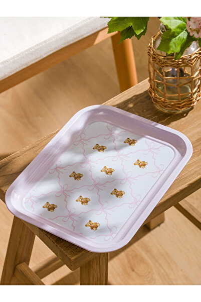 LC Waikiki Sparkling Choices from Shining Store | Bear Printed Metal Tray 29 cm