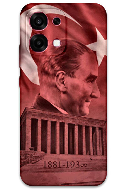 MRCİLETİSİM غطاء خلفي لهاتف اوبو A6 برو 4G بنمط عالي الدقة مطبوع - أتاتورك أن...