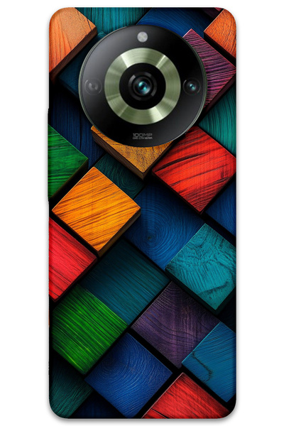 MRCİLETİSİM غطاء خلفي لهاتف Realme 11 Pro Plus بنمط HD مطبوع - نمط مربع