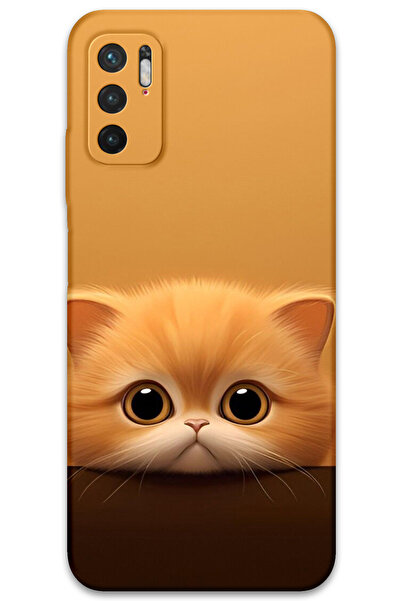 MRCİLETİSİM غطاء خلفي لهاتف Xiaomi Redmi Note 10 5G بنمط HD مطبوع - قطة صفراء