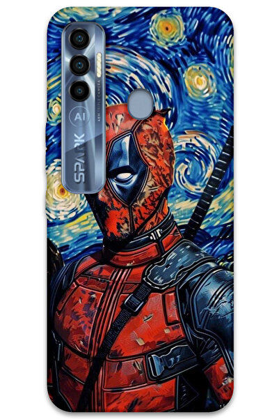 MRCİLETİSİM غطاء خلفي لهاتف تكنو سبارك 7 برو بنمط HD مطبوع - ديدبول