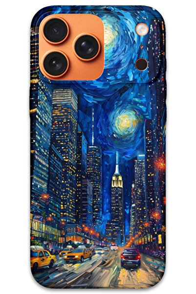 MRCİLETİSİM غطاء خلفي لهاتف iPhone 17 Pro Max بنمط HD مطبوع - شارع الفن