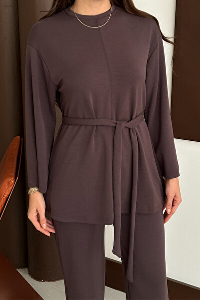 Balenbi Premium Women's Modal Fabric Belted Hijab Set 1138