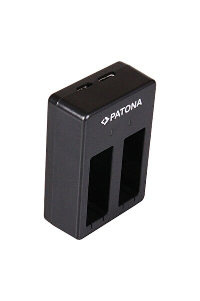 Patona Dual USB Charger for 2 Batteries for GoPro Hero 5/6/7/8 (AHDBT-501/701/801, AABAT-001)