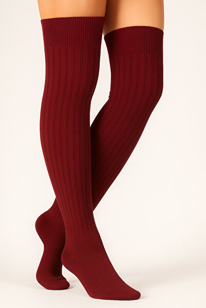 EFFE 2 Pieces of Basic Thick Cotton Blend Over-The-Knee Socks