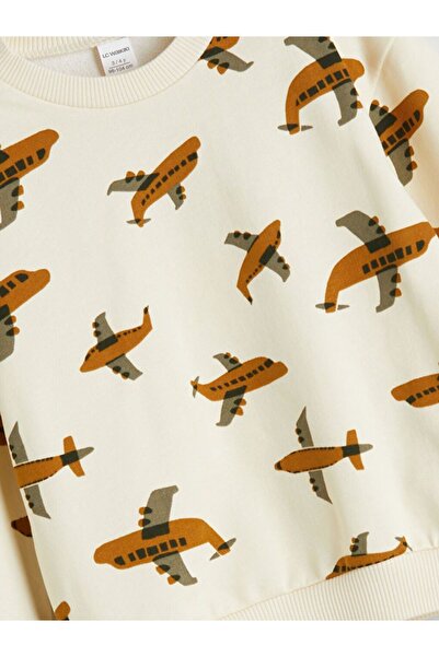 LC Waikiki Lcw Eco Printed Boy's Sweatshirt and Sweatpants Set of 2