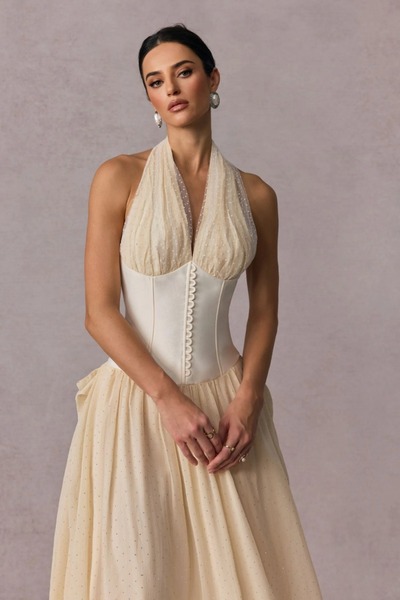 allura Elegant sleeveless long evening dress