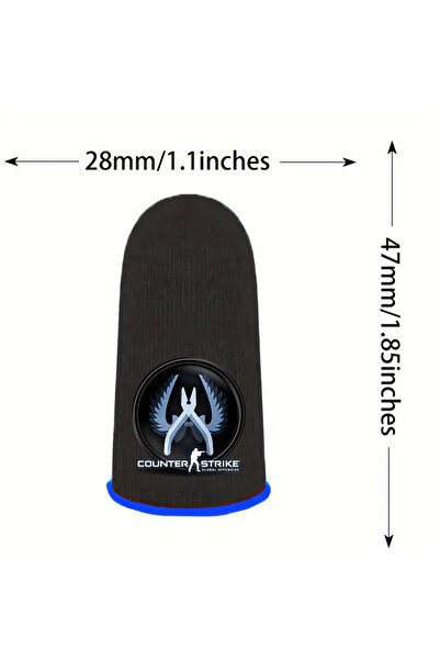 İMEXTECH Bilişim Burada Pubg Counter Strike Go Desenli Oyun Eldiveni Ter Geçirmez 1 Çift 2 Adet Parmaklık