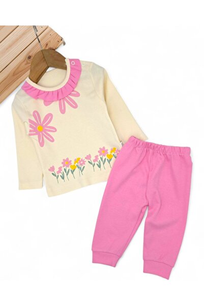 VEGAMOD Baby Girl Flower Printed Dress Set 6-9-12-18 Months