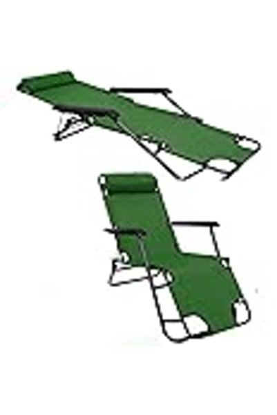 Gnoes كرسي وسرير قابل للطي ٢ في ١ من شركة الصافي للنزهات والتخييم، لون أخضر