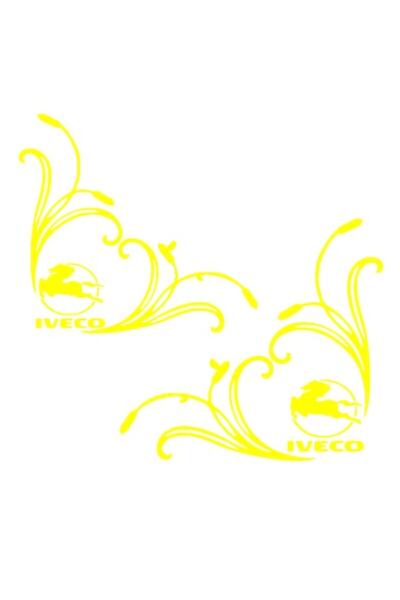 Oracal Set of 2 Iveco window or body stickers, left and right, 25cm, yellow