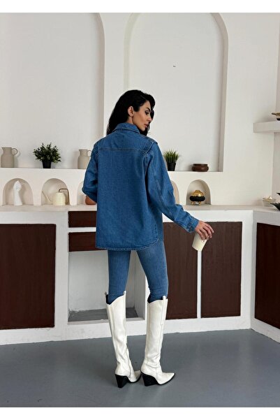 komera ΜΕΣΑΙΟ ΜΠΛΕ Τζιν ΜΠΟΥΦΑΝ