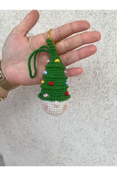 Masal Gurumi حلية مفاتيح محبوكة يدويًا على شكل جني صغير (جنوم) من أميجورومي، ...