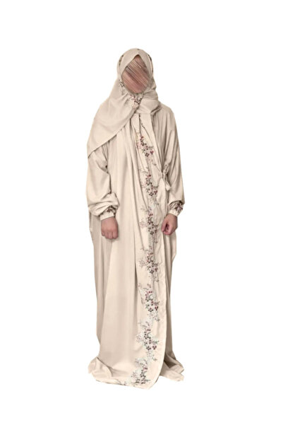 ELEGANT G Very luxurious embroidered prayer shawl (mard) with attached scarf, wide and comfortable