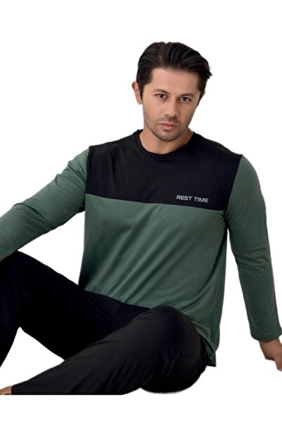 bipamuk Nero Single Jersey Fabric Men's Pajama Set Soft Textured Lycra M/2Xl