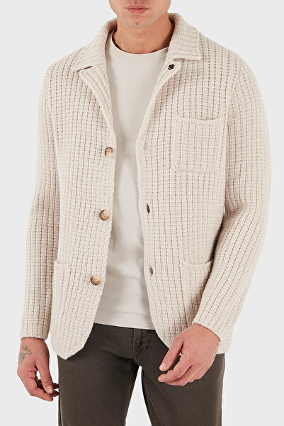 GRAN SASSO 100% Wool Regular Fit Buttoned Knitted Jacket Men's Jacket 10166 25073 054