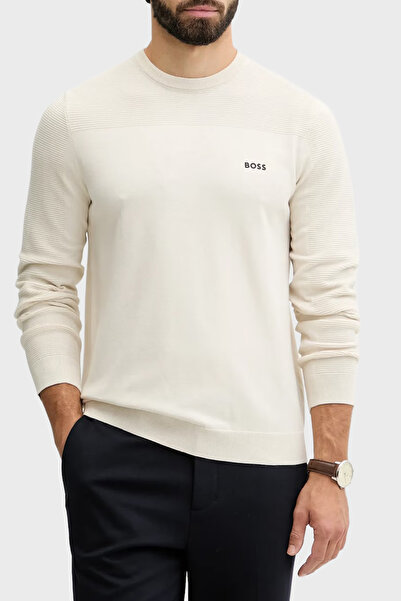 BOSS Yün Karışımlı Regular Fit Bisiklet Yaka Kazak Erkek KAZAK 50547507 131