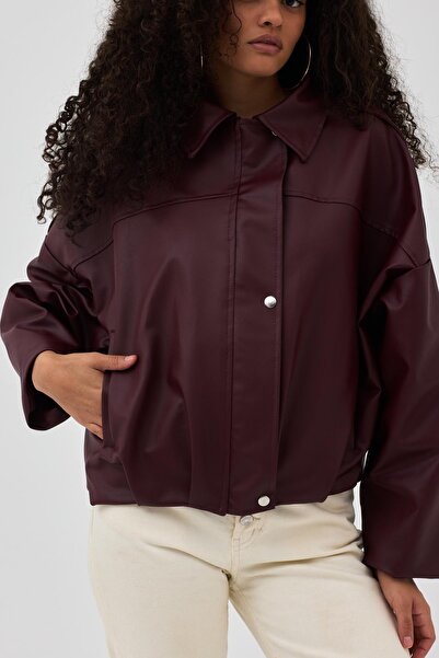 Jaglion Pb Bomber Oversized Leather Jacket