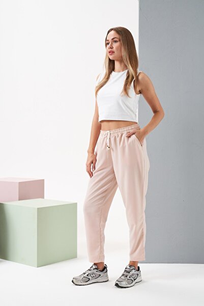 Relax Mode Women's Beige Trousers - 26028