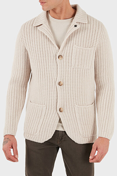 GRAN SASSO 100% Wool Regular Fit Buttoned Knitted Jacket Men's Jacket 10166 25073 054
