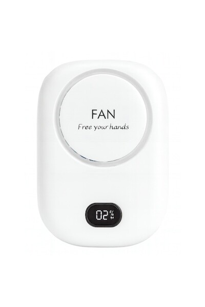 OEM Mini portable fan, white, 3-speed, USB-C, compact for travel/office/car