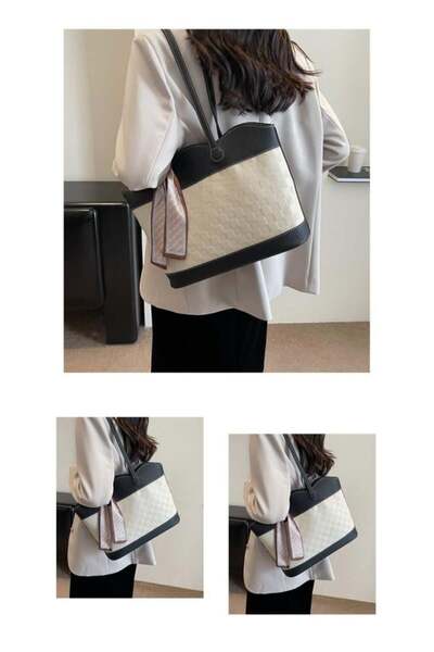 LIGANT Women's bag in white and black