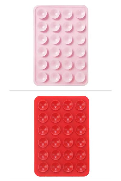 ila bags حامل هاتف من السيليكون بلونين مع شفاط – لاصق سيليكون للهاتف مع قوة ت...