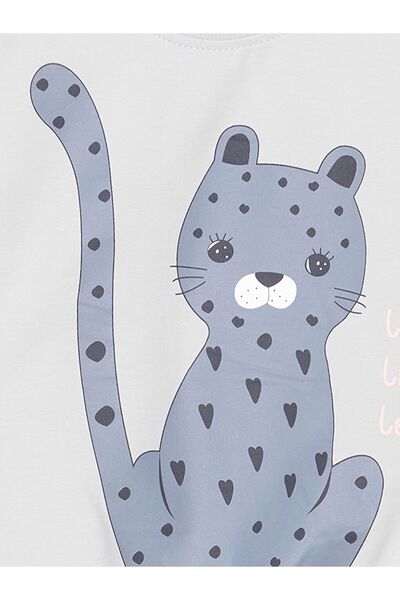 LC Waikiki Lcw Kids Crew Neck Printed Baby Girl Tracksuit Set