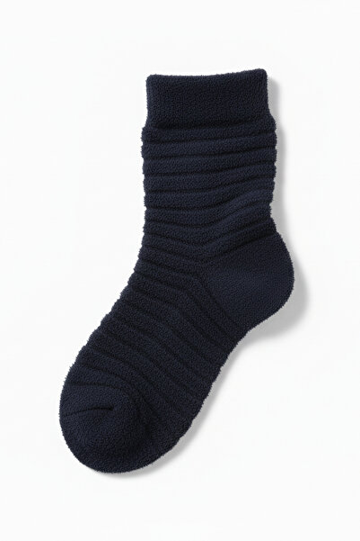 HRN Textile Winter 6-Piece Women's Striped Embossed Reverse Towel Long Socks Set