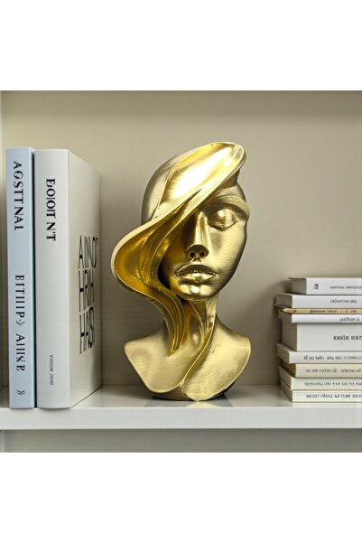 leynart design Kadın Heykeli Büst 15cm / Ev Dekorasyonu Ev Ofis Kitaplık Dekoru
