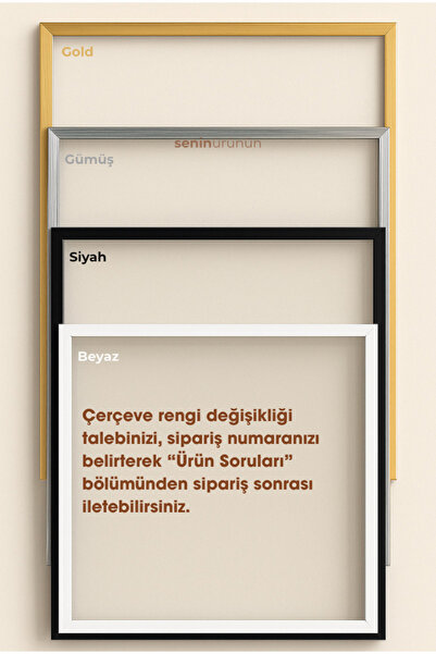 seninürünün Duality – Gerçek Cama Baskı Siyah Alüminyum Metal Çerçeveli 2'li Modern Tablo