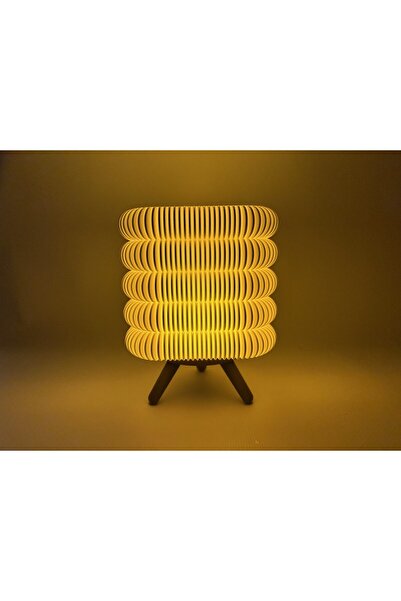 KOÇER AWM 3D Dekoratif Özel Tasarım Şık Abajur, Masa Lambası Led Mumlu