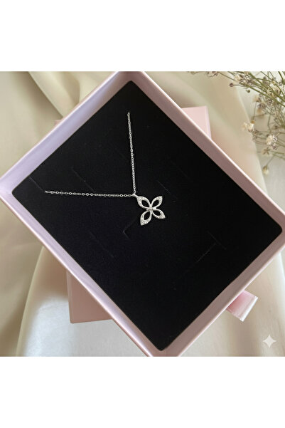 Lovera Jewellery 925 Ayar Gümüş Sertifikalı Kelebekli Kolye