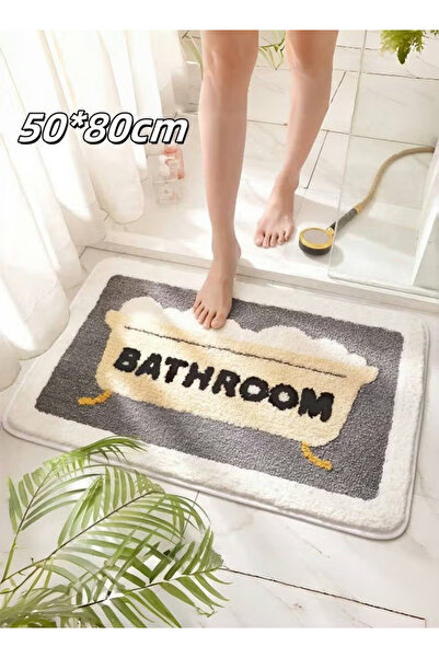 Generic 50*80 cm bathroom mat, super soft and absorbent, non-slip, machine washable and dryable