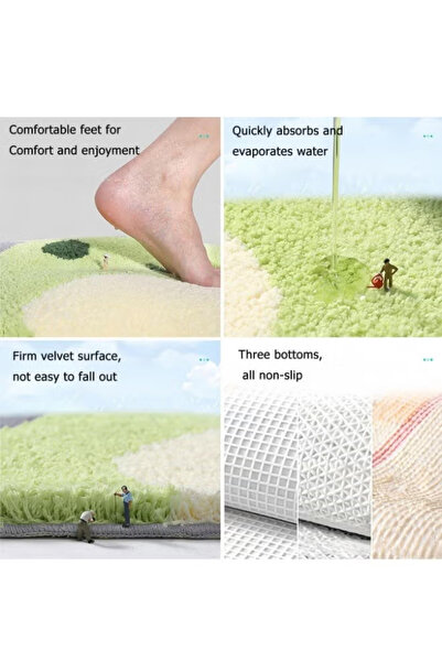 Generic 50*80 cm bathroom mat, super soft and absorbent, non-slip, machine washable and dryable